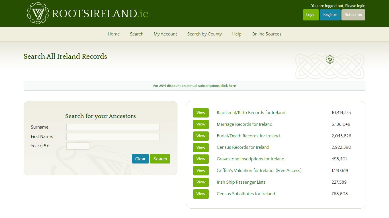 Birth Death Marriage Genealogy Records Ireland - Irish Family History ...